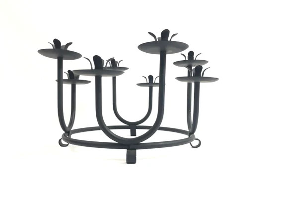 Mid Century Modern Wrought Iron Candle Holder | Etsy | Etsy (US)