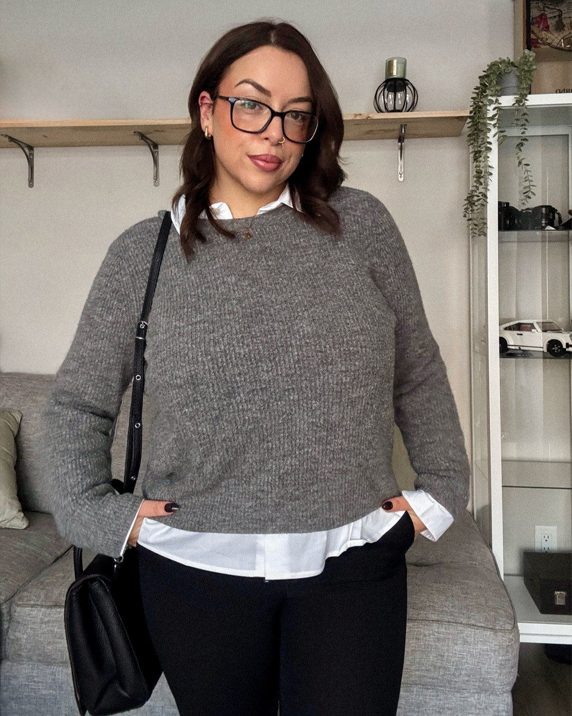 new job means finding fun new business casual outfits 🗓️💻

the sweater is like five years old but i’m loving the button up under a sweater vibe lately!

#LTKworkwear #LTKmidsize #LTKcanada