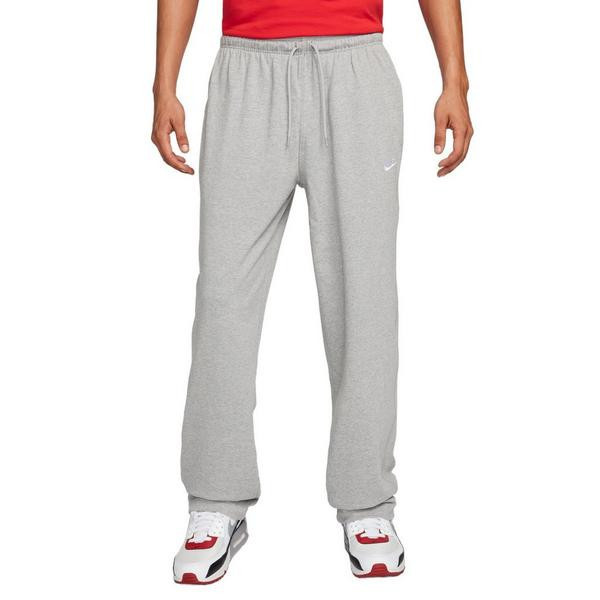 Men's Nike Sportswear Club Knit Open-Hem Sweatpants XLarge Dk Grey Heather/White Tall | Scheels Sports