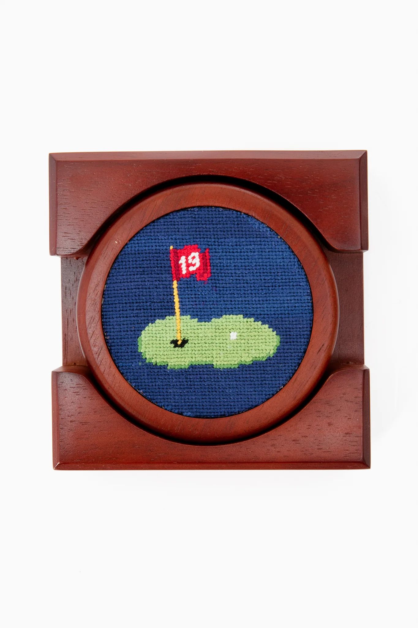 19th Hole Needlepoint Coaster Set | Tuckernuck (US)