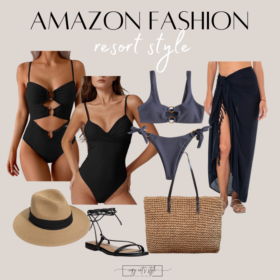 Amazon Fashion! Amazon resort style fashion. Amazon swimsuits, bikinis, cover ups, beach accessories. 

#LTKStyleTip #LTKSwim #LTKFindsUnder50