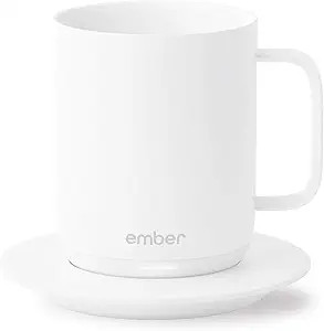 Ember Temperature Control Smart Mug, 10 Ounce, 1-hr Battery Life, White - App Controlled Heated C... | Amazon (US)