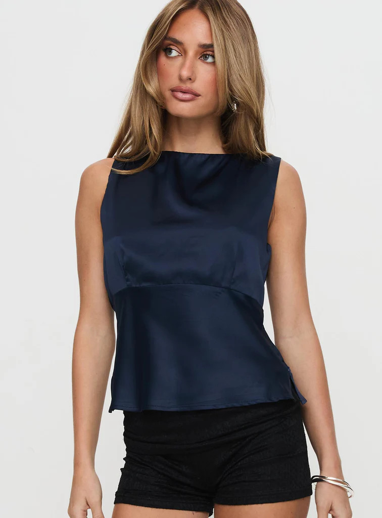 Jaide Top Navy | Princess Polly US