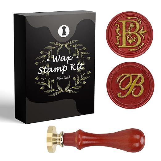 Yagugu Wax Stamps for Letter Sealing: 2Pcs Style Wax Stamp Sealer Seal Monogram Initial B Kit for... | Amazon (US)