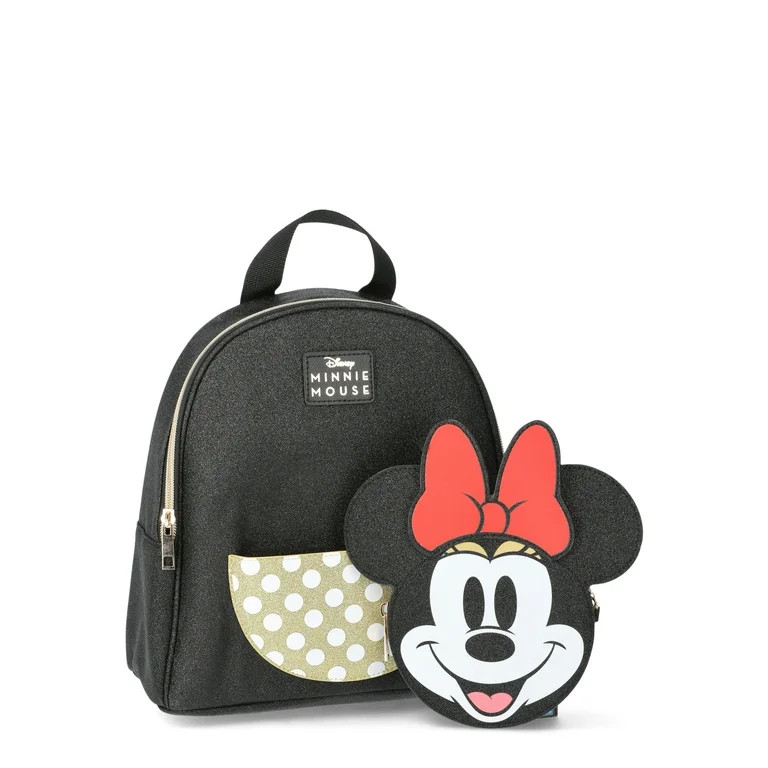 Disney Women's Minnie Mouse Graphic Mini Backpack, Black - Walmart.com | Walmart (US)