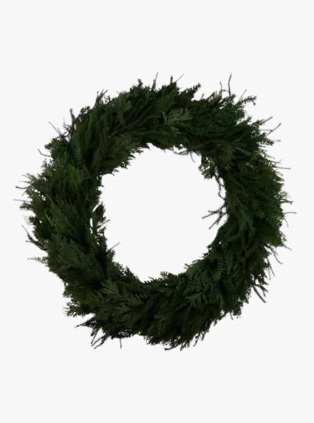 Mixed Pine and Juniper Wreath, Artificial Greenery Holiday Wreath with Realistic Pine Branches an... | Amazon (US)