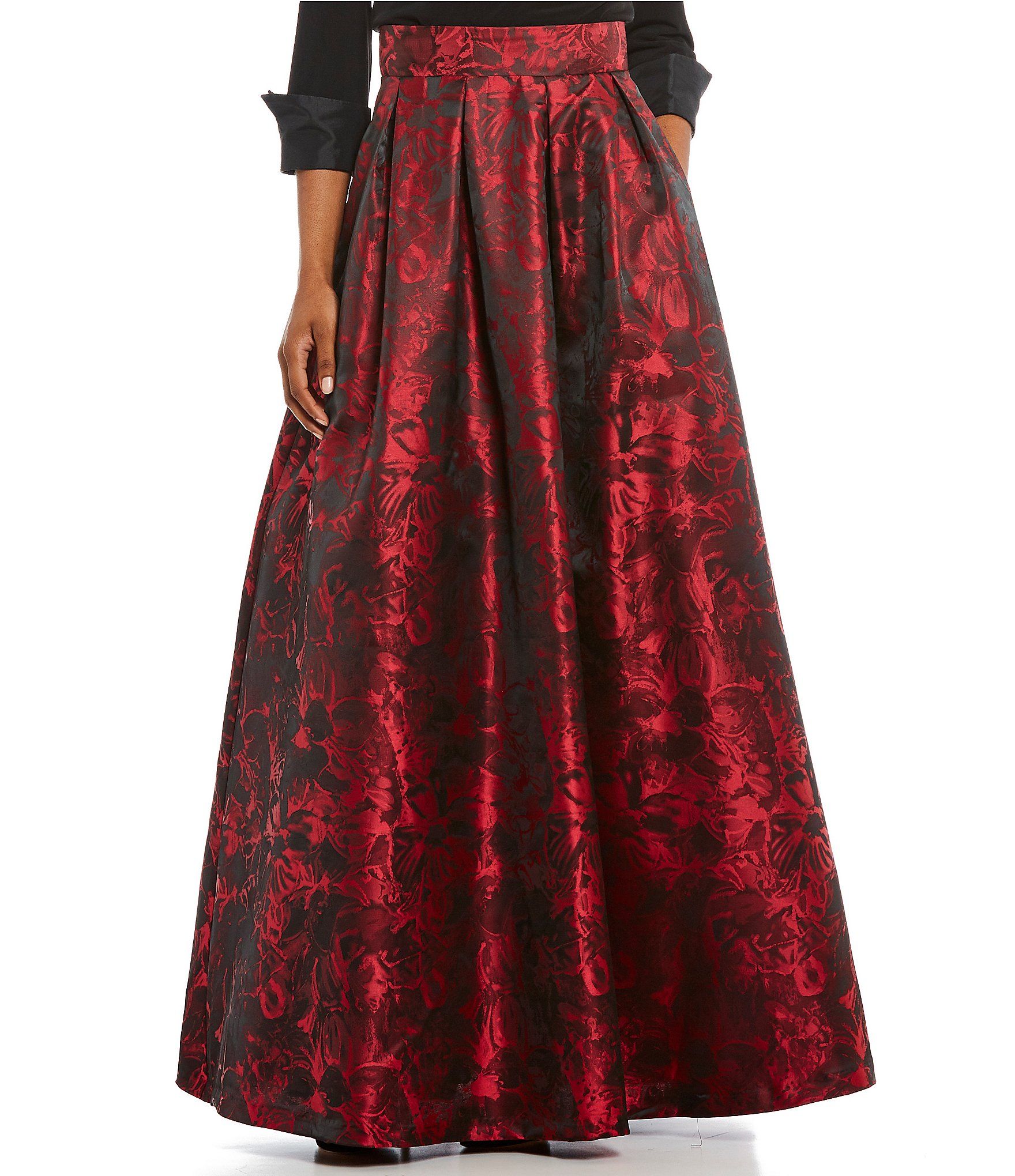 Jessica Howard Floral-Print Taffeta Ball Skirt | Dillards Inc.