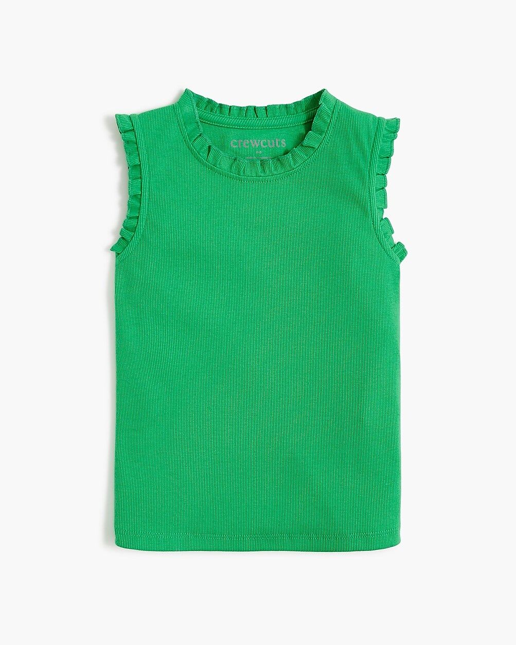 Girls' ribbed tank top with ruffle trim | J.Crew Factory