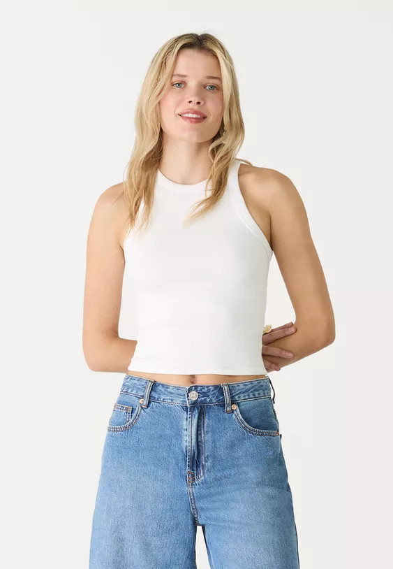 Basic racerback top - Women's fashion | Stradivarius United Kingdom | Stradivarius (UK)