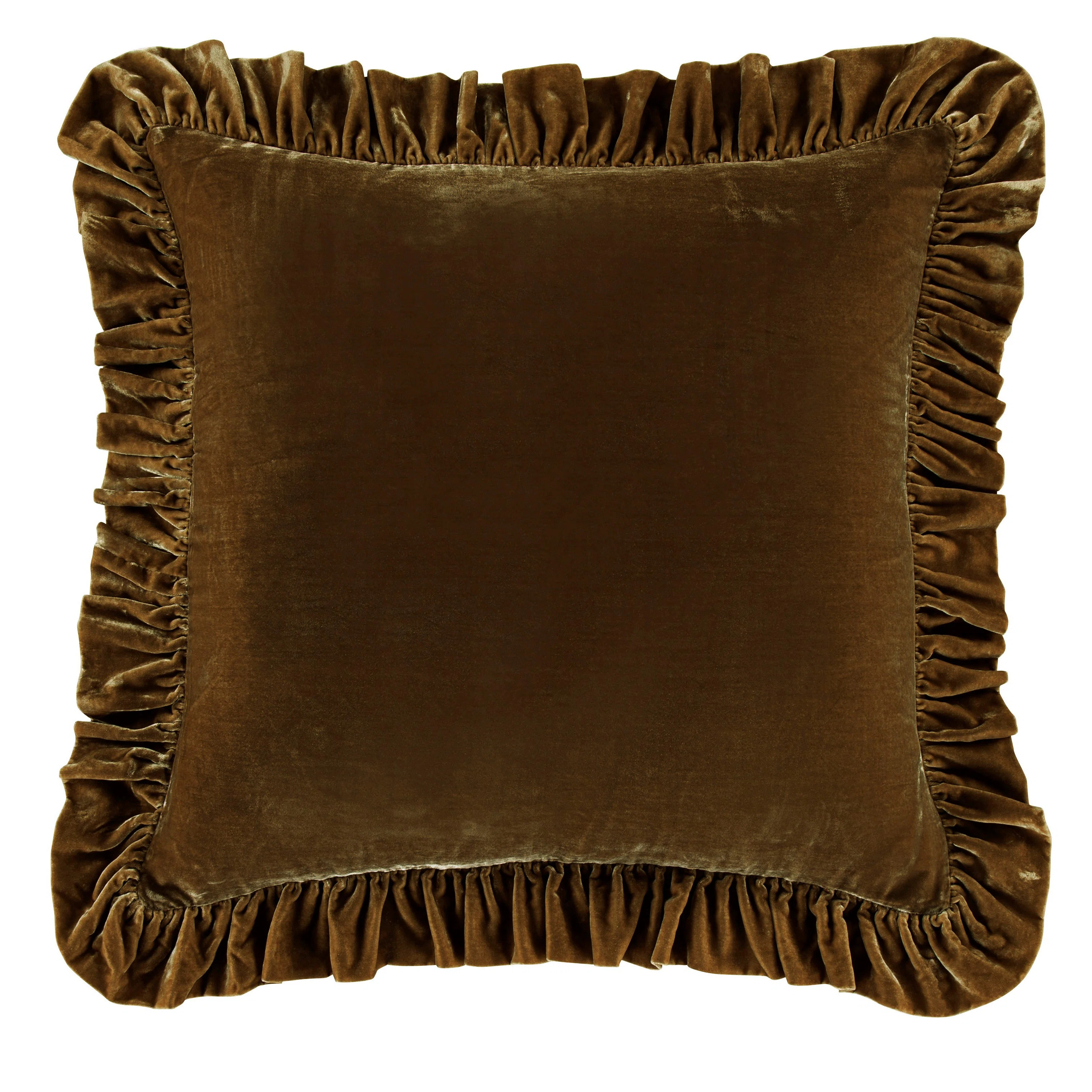 HiEnd Accents Stella Faux Silk Velvet Classic Chic Modern Rustic Ruffled Euro Sham & Reviews | Wa... | Wayfair North America