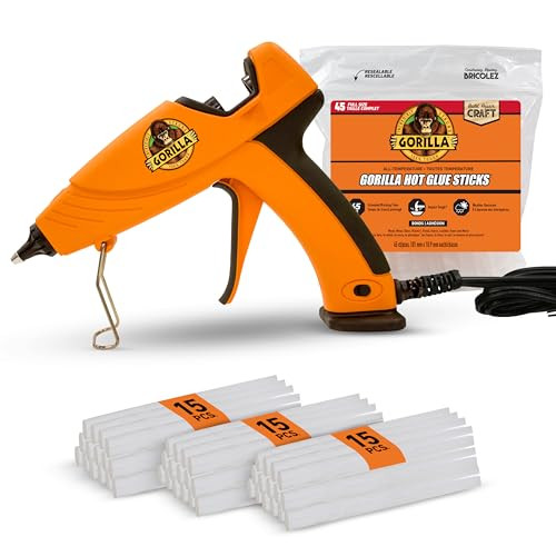 Gorilla Hot Glue Gun Kit (Pack of 1 Full Size Hot Glue Gun and 45 Sticks) - Dual Temp, Precision Nozzle, and Easy Squeeze Trigger | Amazon (US)