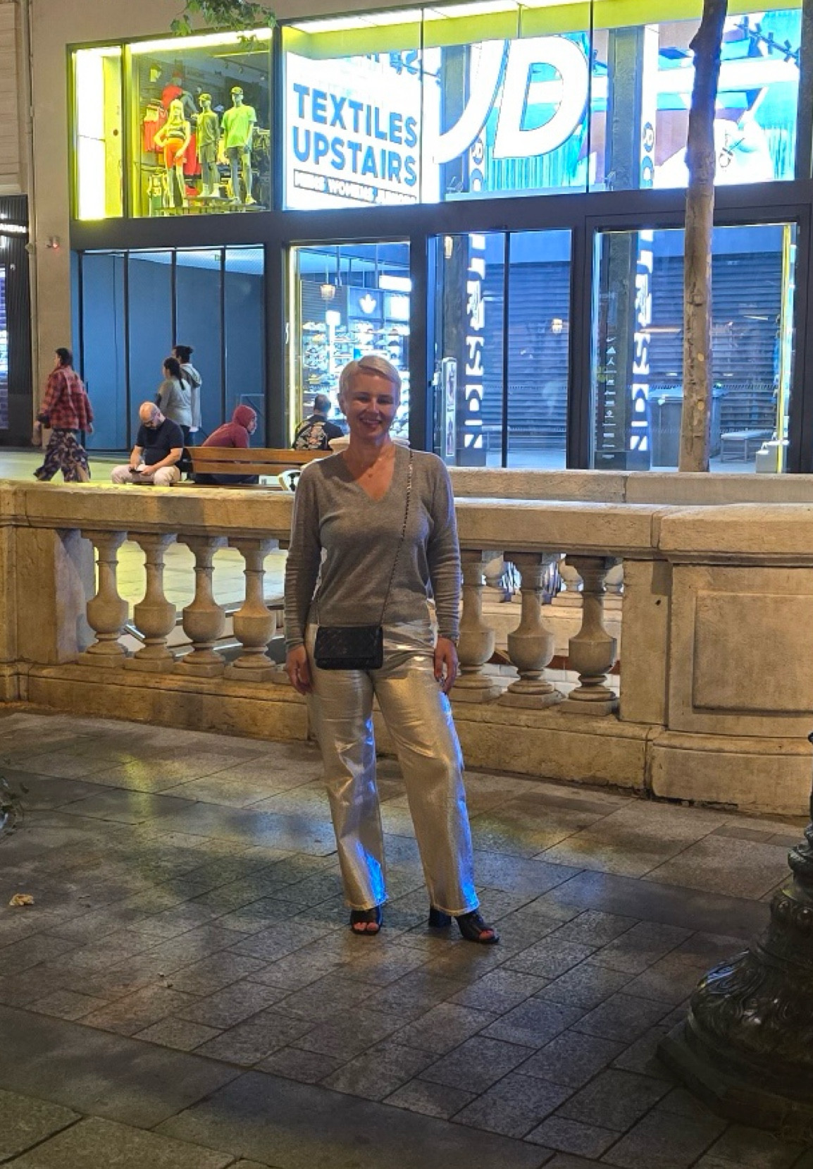 Is it grey or gray?! How amazing are these silver jeans?! The perfect outfit for a rainy, chilly night out in Paris 

#LTKFindsUnder100 #LTKShoeCrush #LTKSeasonal