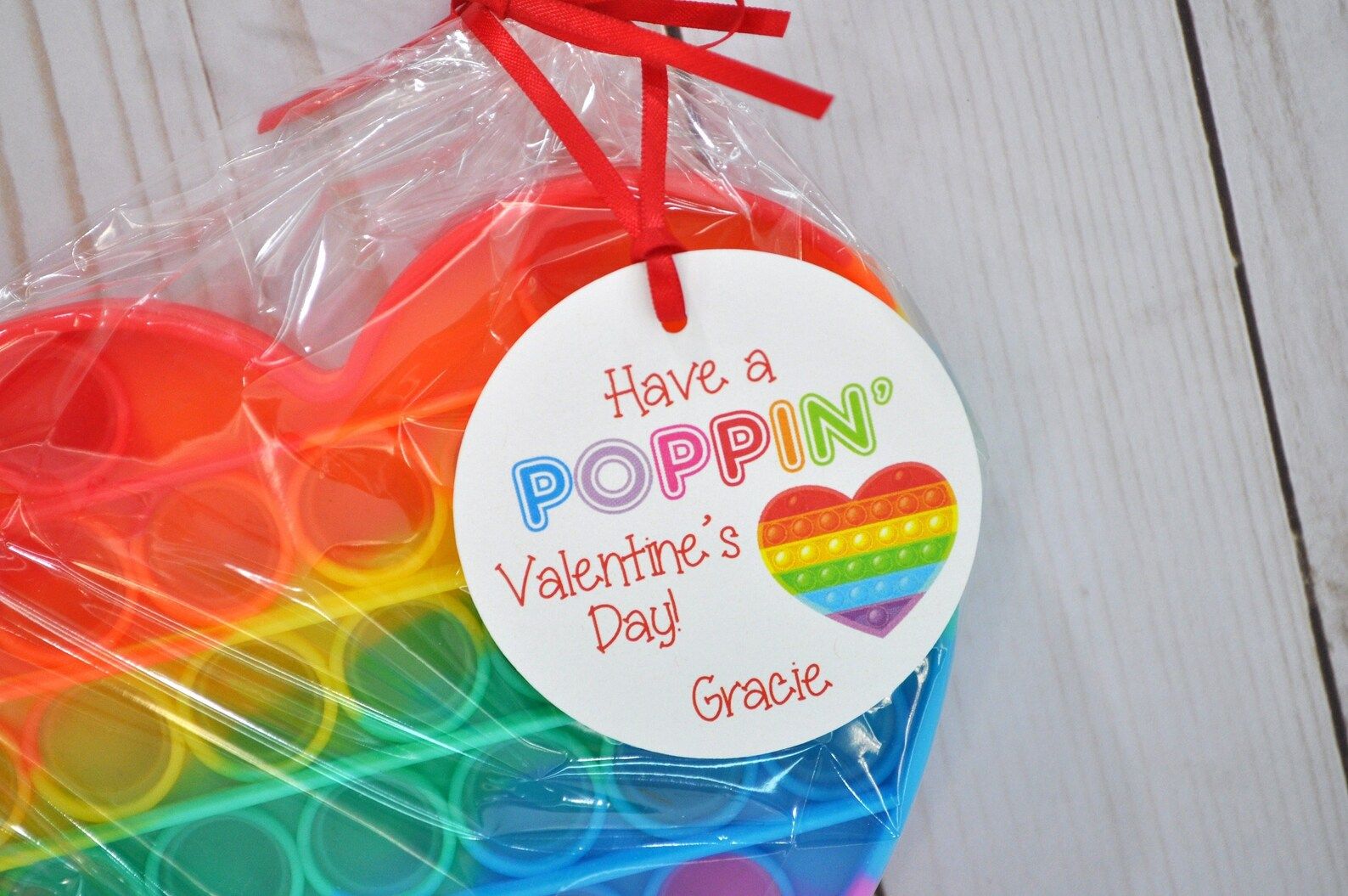 Pop It Valentine Tags Kids School Valentines Day Pop It Tags | Etsy | Etsy (US)