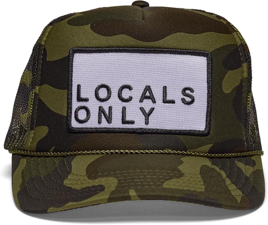 Friday Feelin' Locals Only Camo Trucker Hat - Adjustable Baseball Cap with Mesh Snapback, Trucker... | Amazon (US)