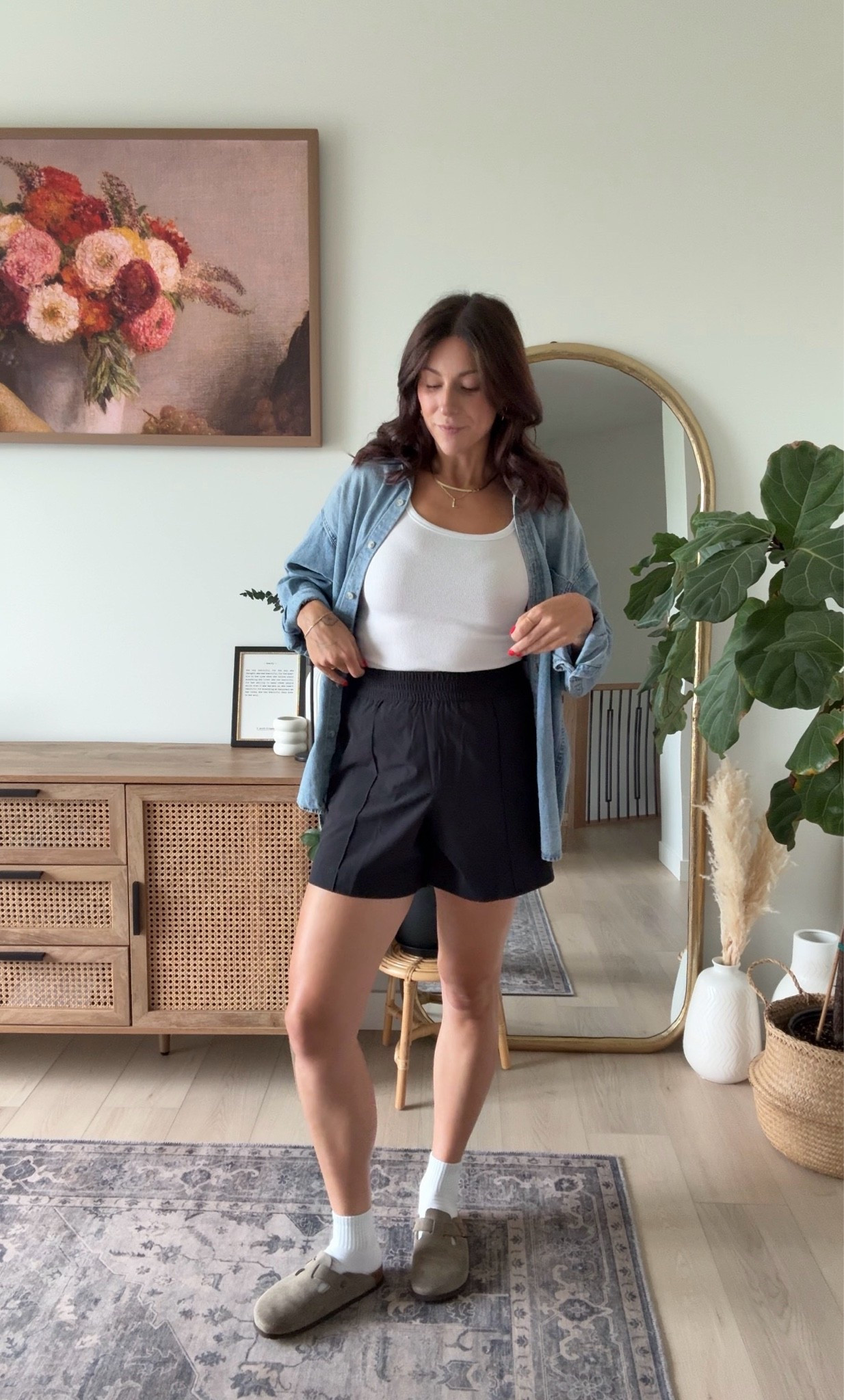 OOTD errands 
Aritzia tank size small
Aritzia denim shirt size small
Lululemon shorts size small

#LTKcanada #LTKsummer #LTKstyletip