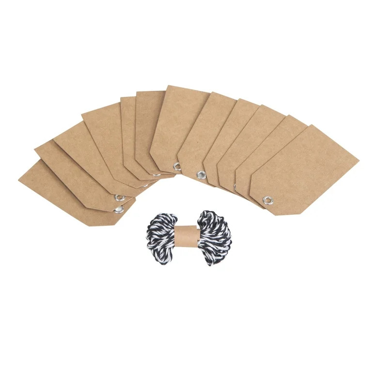 Hello Hobby Kraft color Paper Gift Tags, 3" x 1.75 x 0.0625 (12 Count) | Walmart (US)