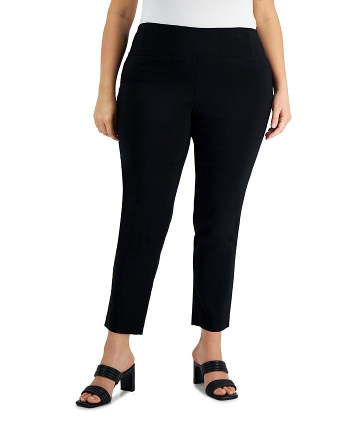 Plus Size Pull-On Skinny Pants, Created for Macy's | Macys (US)
