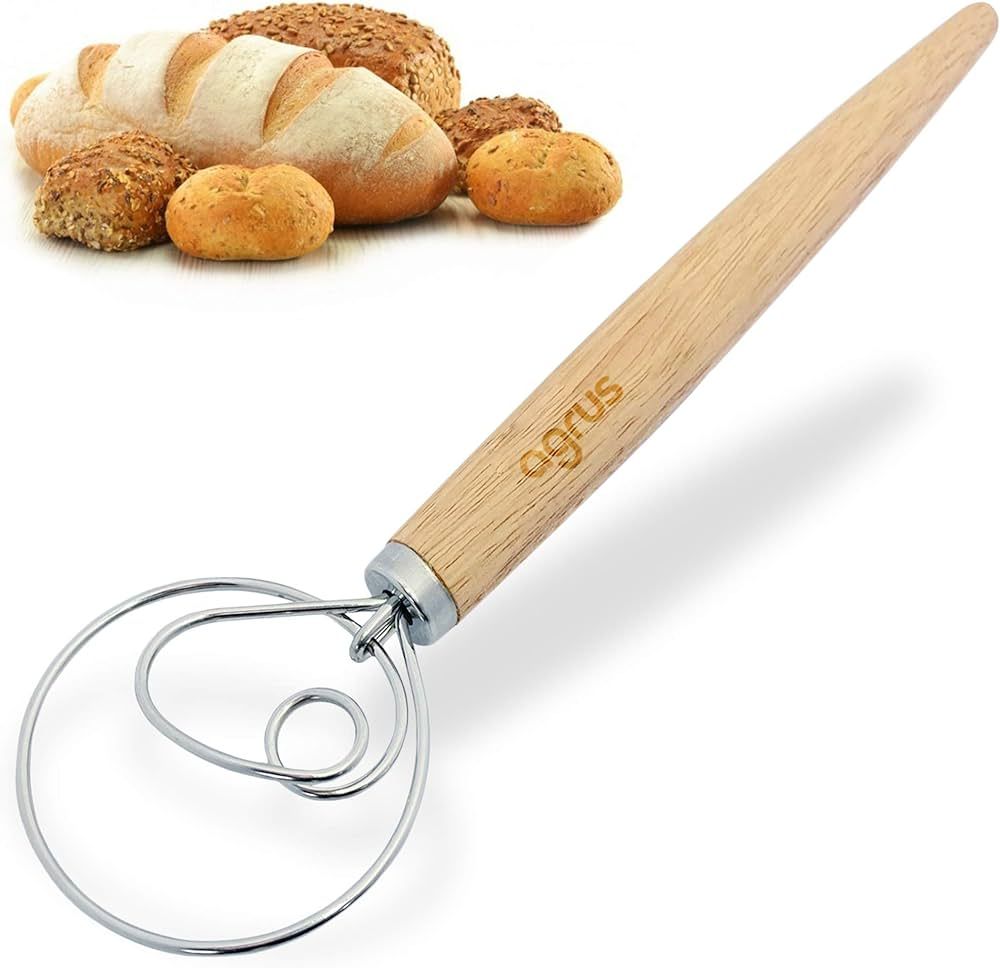 Danish Dough Whisk - Bread Making Tools - Danish Dough Hook - Bread Dough Mixer Hand - Bread Doug... | Amazon (US)