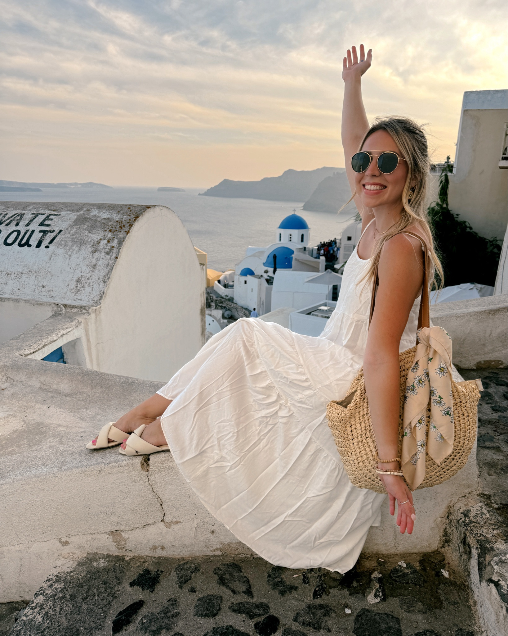white sundress 🌞 
tts in a small!! Is double lined & not see through!! 

GREECE / VACATION TO SANTORINII

#LTKFindsUnder50 #LTKTravel #LTKStyleTip