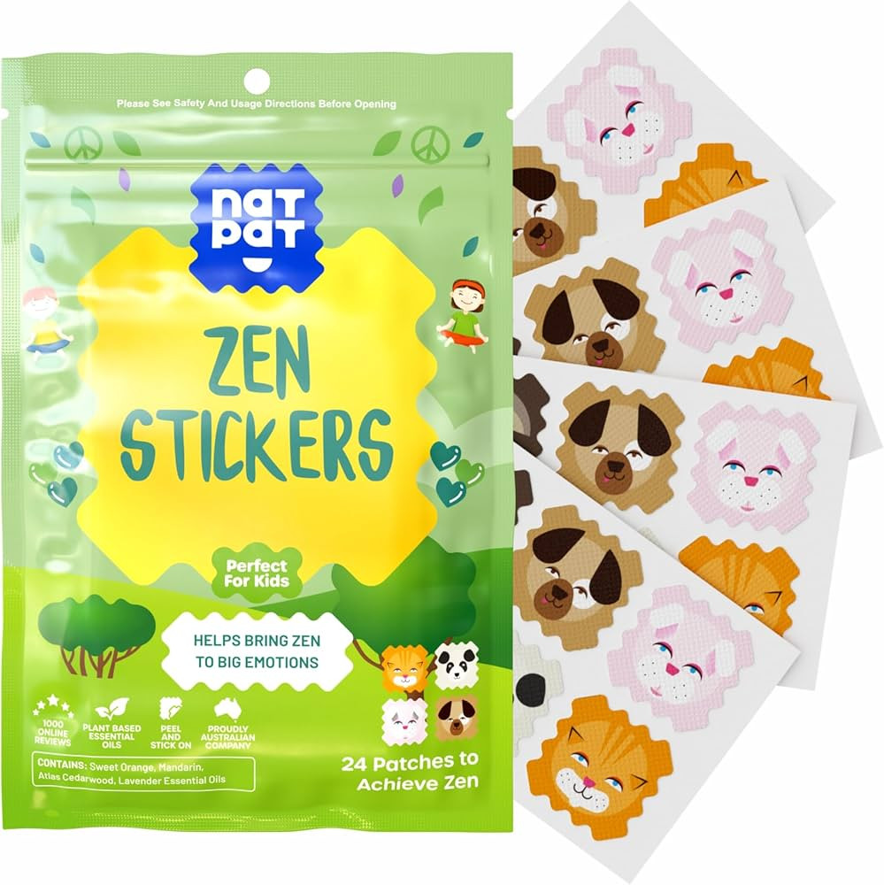 NATPAT BuzzPatch Zen Patch Mood Calming Stickers for Kids and Adults (24 Pack) – The Natural Pa... | Amazon (US)