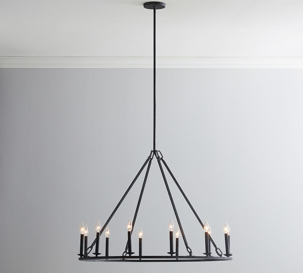 Remington Iron Round Chandelier | Pottery Barn (US)