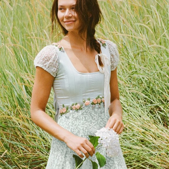 LoveShackFancy Silk Dress: Florent Mini Dress Size 0 | Poshmark