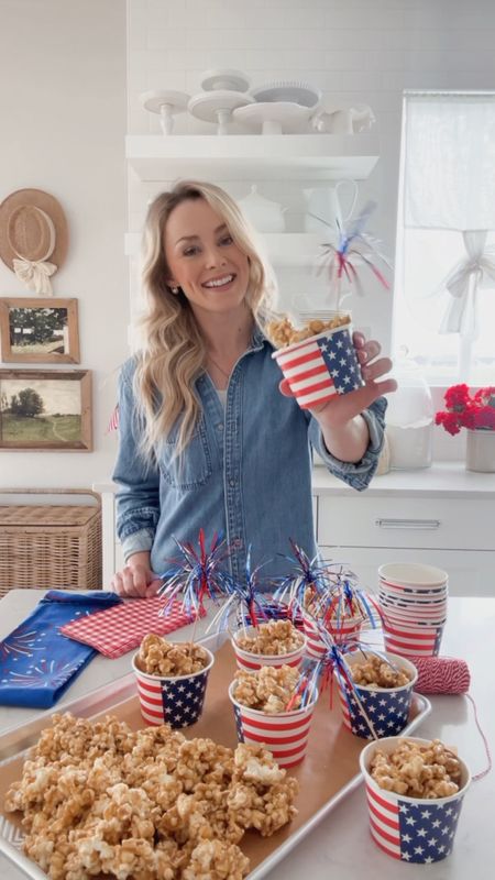 4th of July snack idea! This soft and chewy caramel corn is on Handmadefarmhouse.com and I’ll link the accessories below! 

#LTKParties #LTKHome #LTKSeasonal