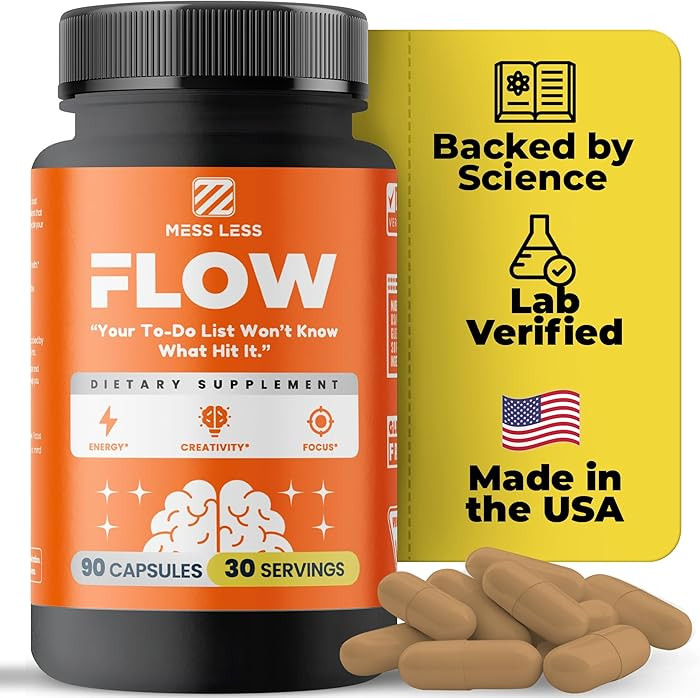 FLOW – Nootropic Brain Supplement for Focus, Memory, Creativity&Mental Clarity – Complete Day... | Amazon (US)
