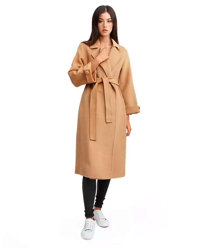 Belle & Bloom Women Stay Wild Oversized Wool Coat - Macy's | Macy's