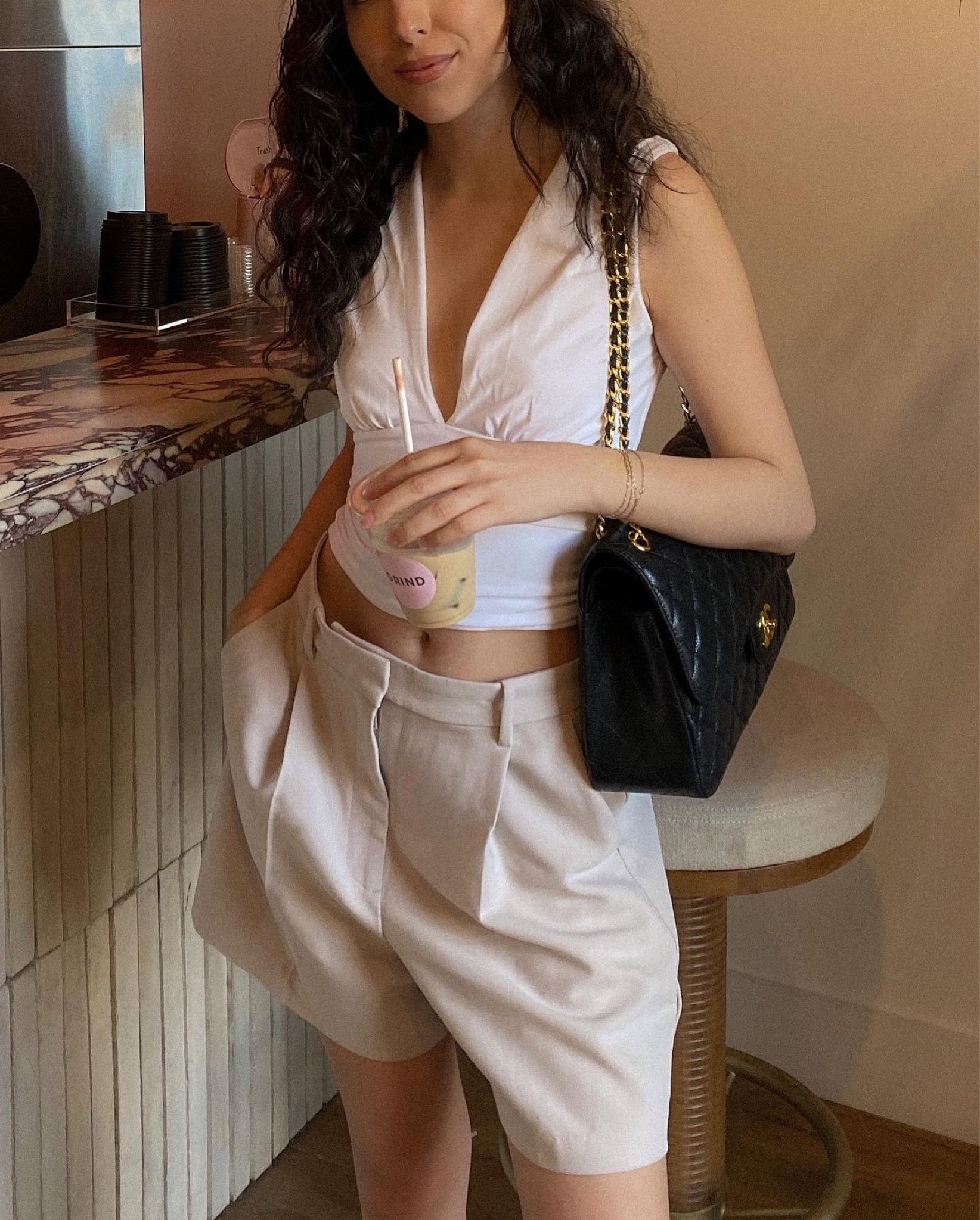 Easter ootd wearing Abercrombie white top, shorts and just fab ballet flats #justfab #easteroutfit #springoutfits

#LTKstyletip #LTKsalealert #LTKSeasonal