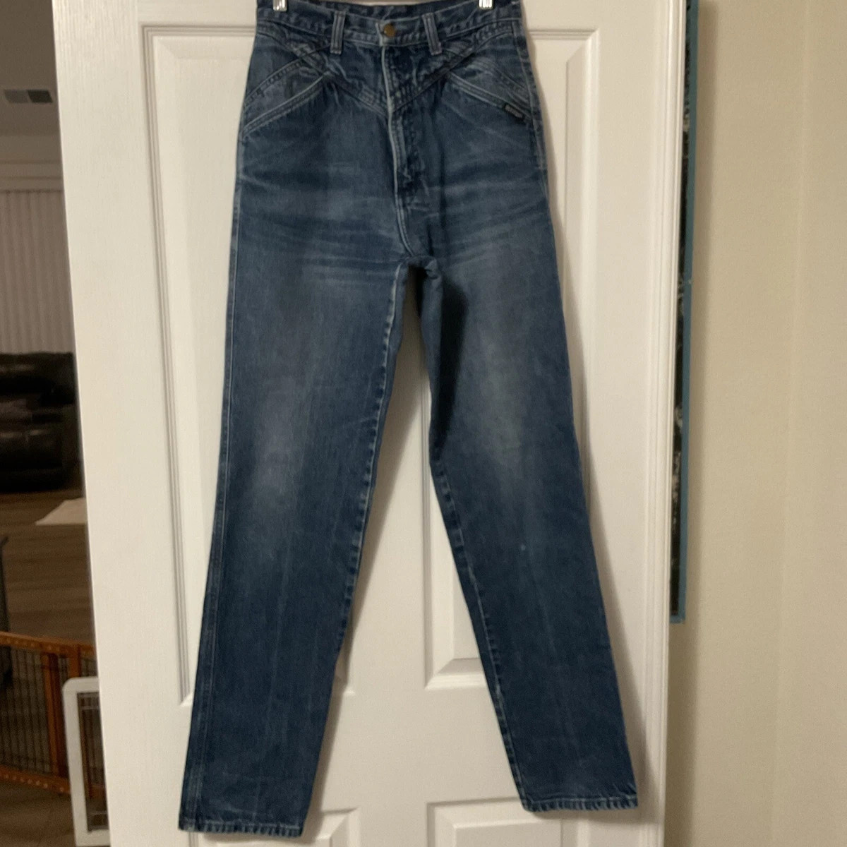 Rocky Mountain Vintage Rockies Blue Denim High Rise Mom Jeans Women's 29/9 X 34 | eBay US