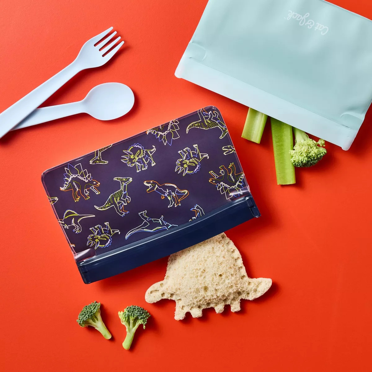 Kids' 2pc Reusable Sandwich Bag - Cat & Jack™ Dino: BPA-Free Plastic Storage | Target