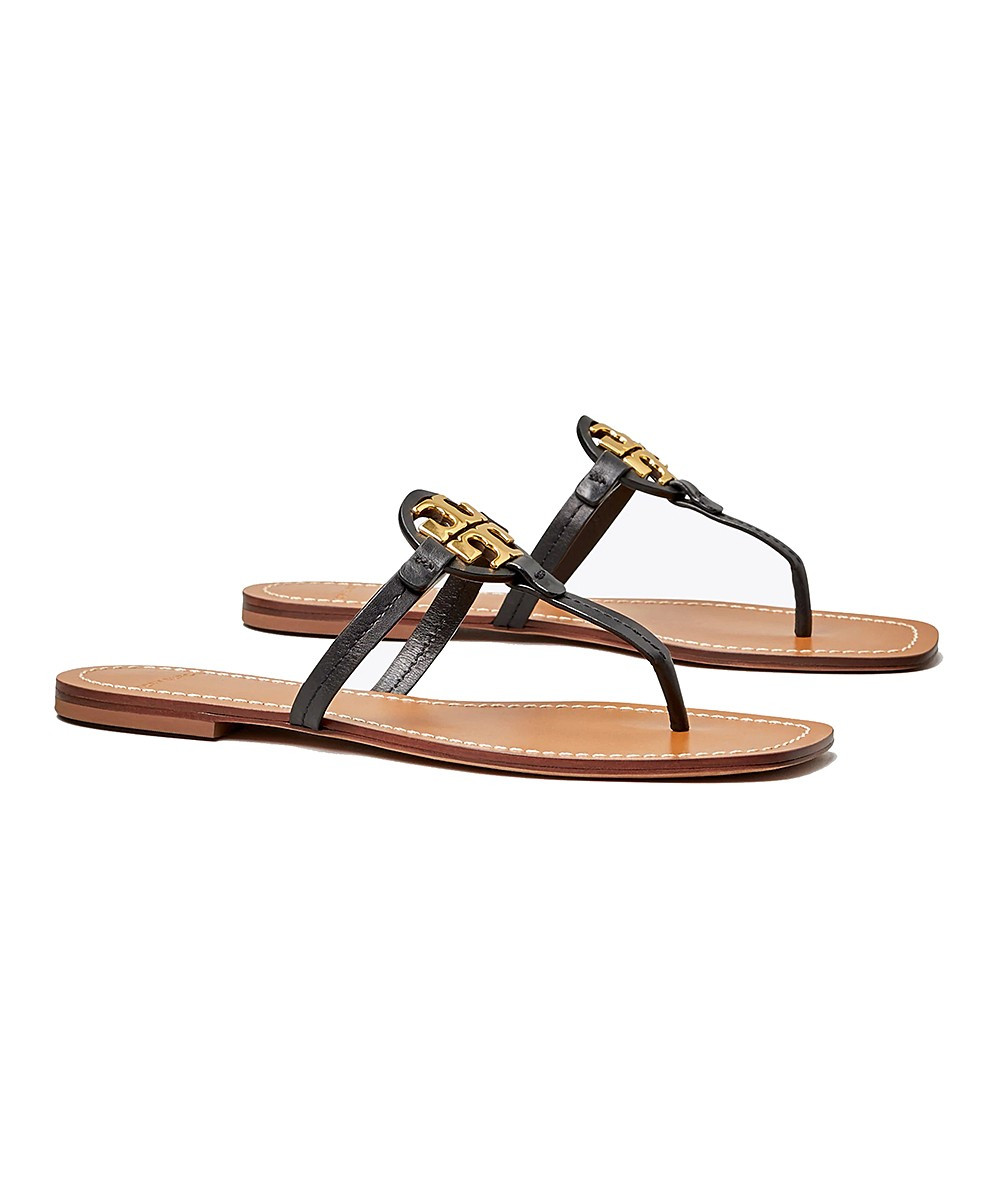 Tory Burch Women's Sandals PERFECT - Black Mini Miller Leather Sandal - Women | Zulily