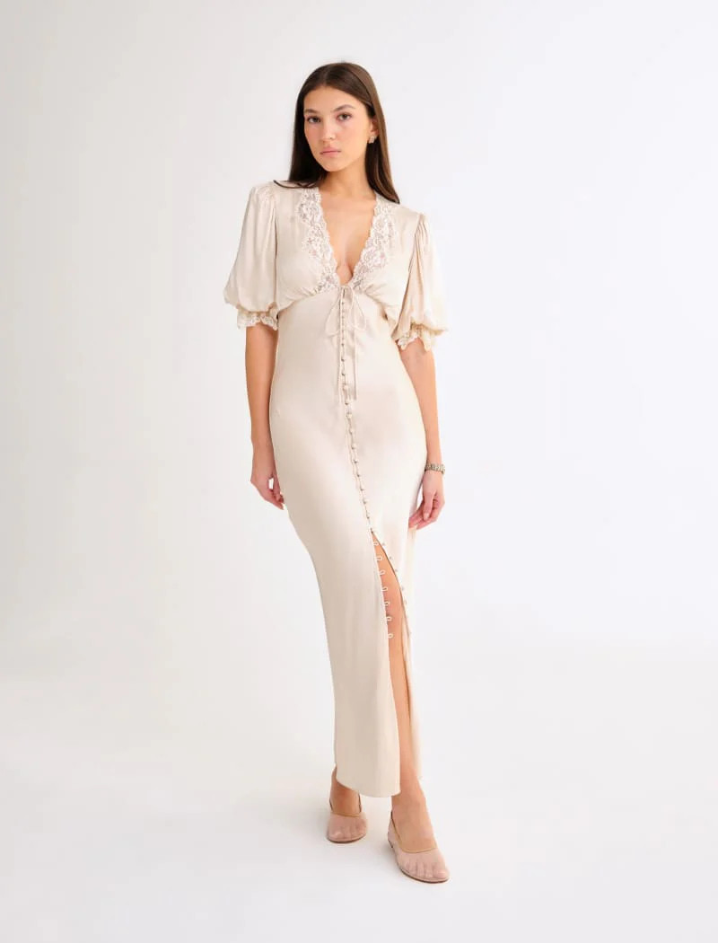Honey Duster Maxi Dress | Dove | Rumored