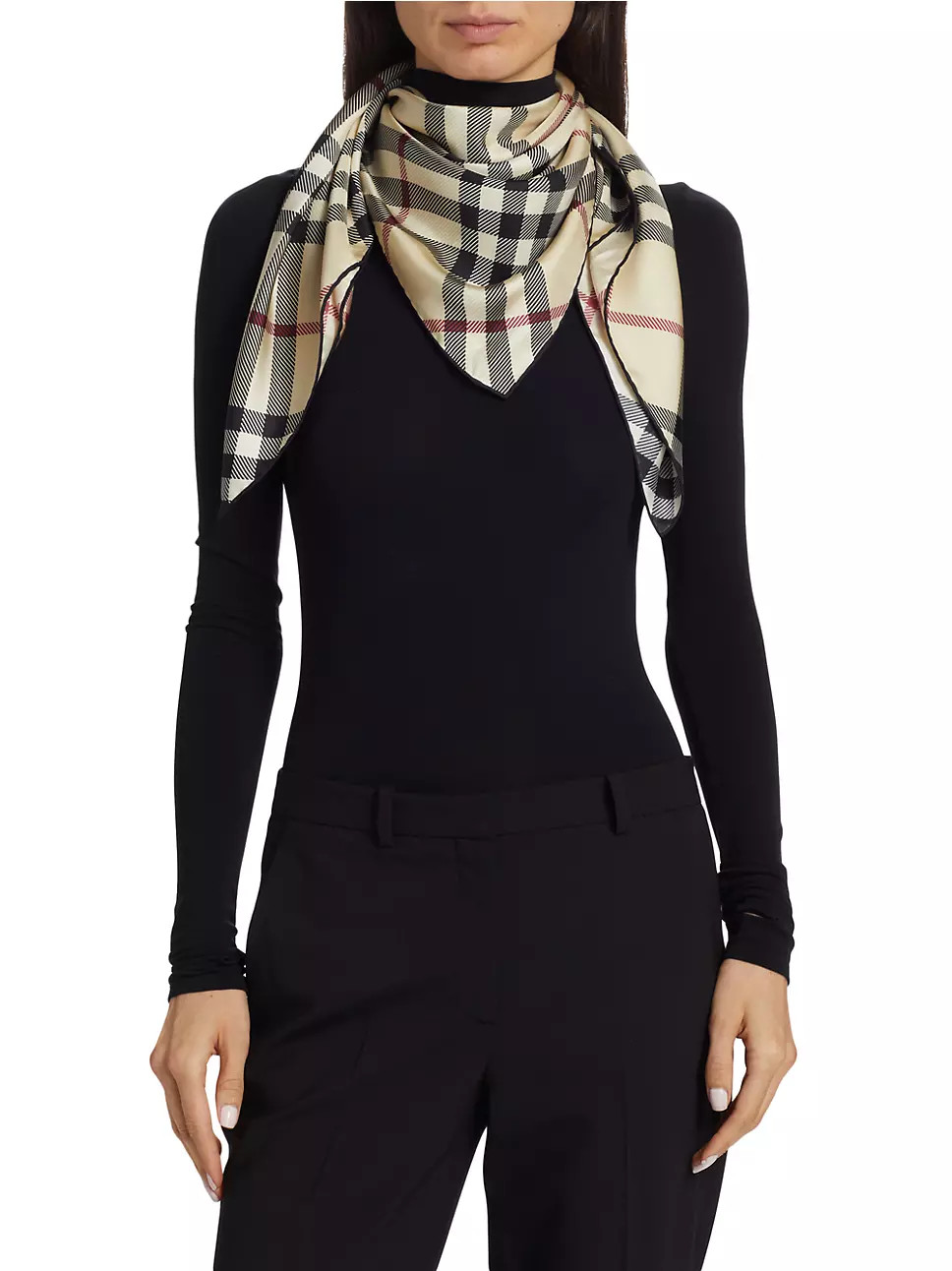 Check Silk Scarf | Saks Fifth Avenue
