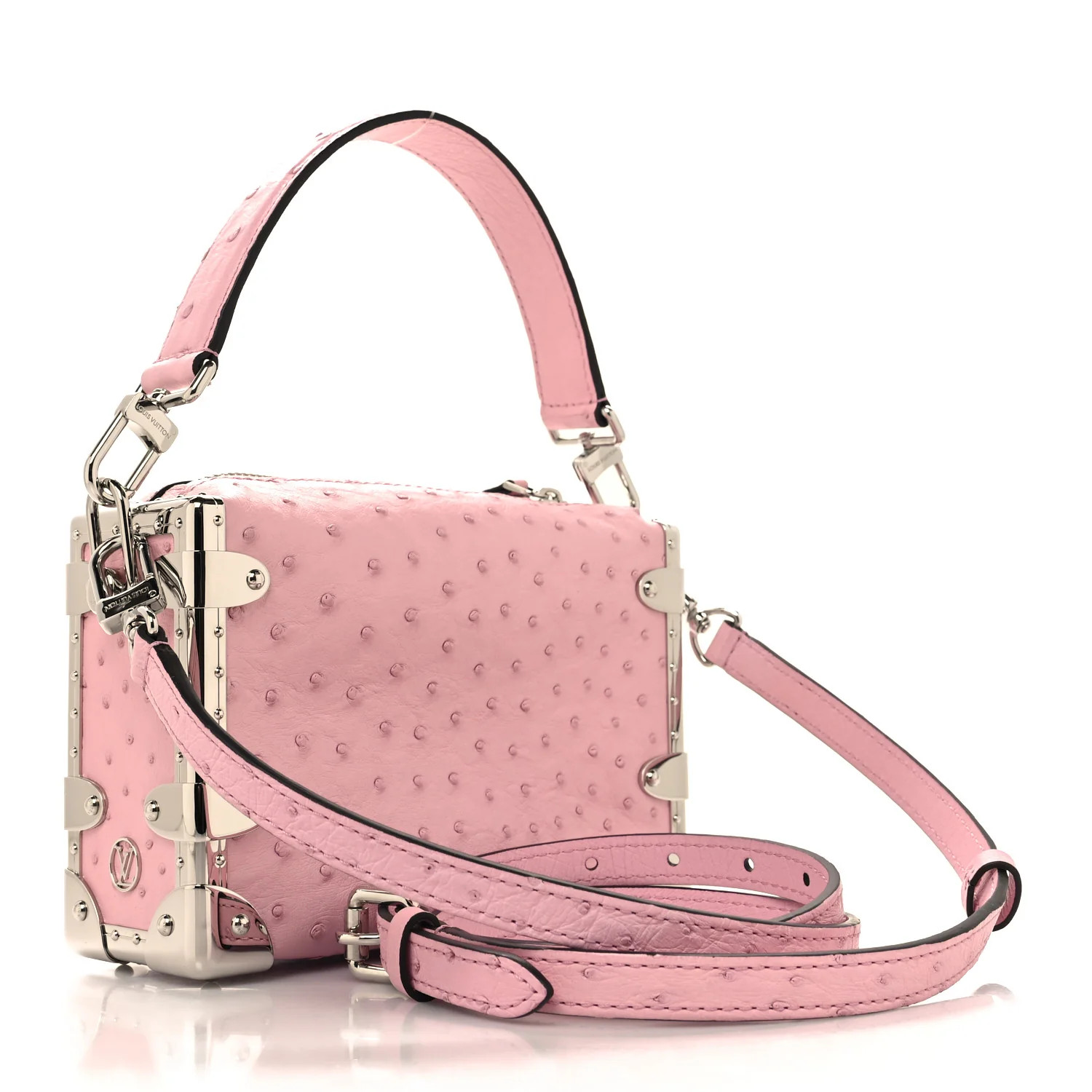 Ostrich Side Trunk PM Rose Calypso | FASHIONPHILE (US)