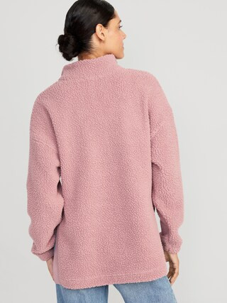 Step-Hem Sherpa Pullover for Women | Old Navy (US)