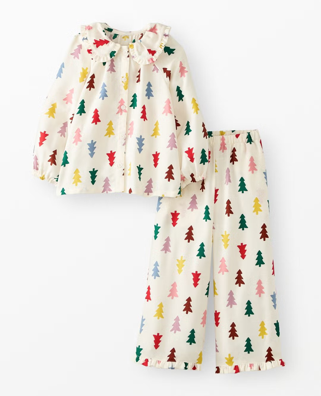 Holiday Ruffle Flannel Pajama Set | Hanna Andersson