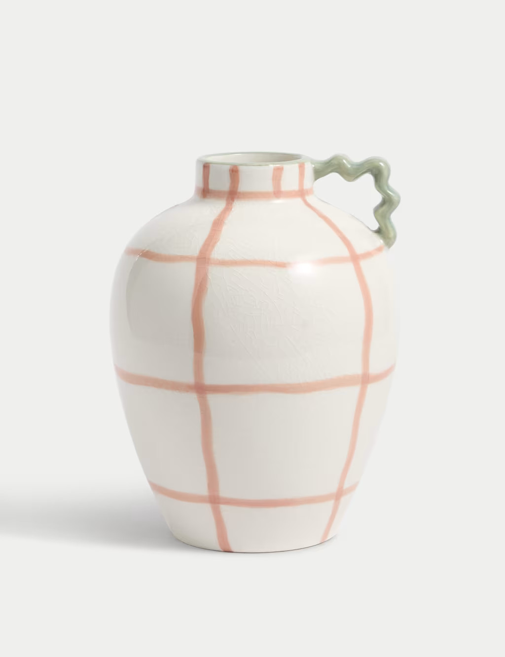 Large Wiggle Check Ceramic Jug Vase | Marks & Spencer (UK)