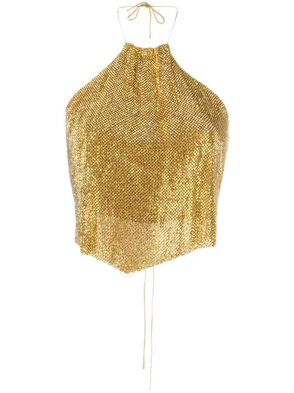 MANURI Chainmail Halterneck Top - Farfetch | Farfetch Global