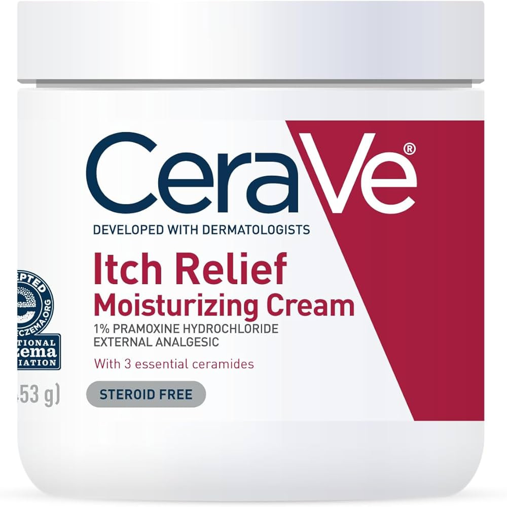 CeraVe Moisturizing Cream for Itch Relief, Anti Itch Cream with Pramoxine Hydrochloride, Relieves... | Amazon (US)