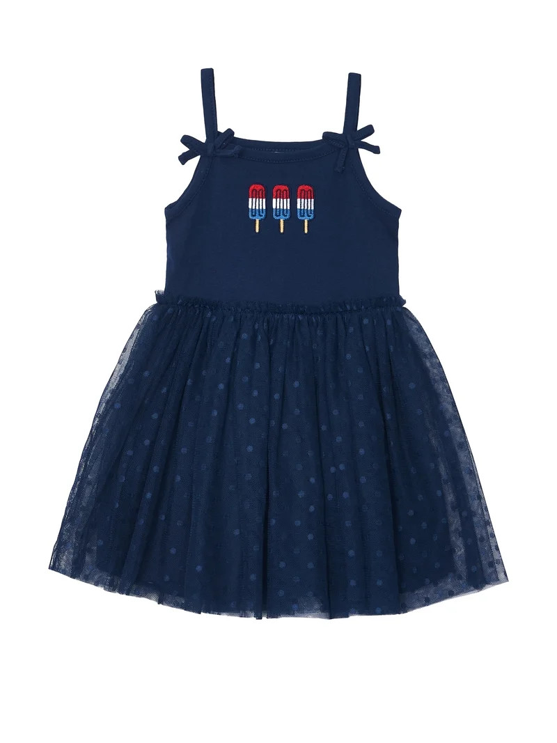 Way to Celebrate Toddler Girl Patriotic Americana Americana Tutu Dress, Sizes 12M-5T | Walmart (US)