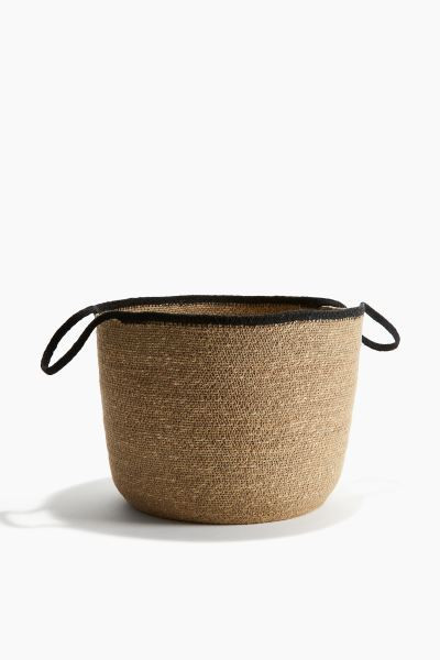 Round seagrass storage basket | H&M (UK, MY, IN, SG, PH, TW, HK)
