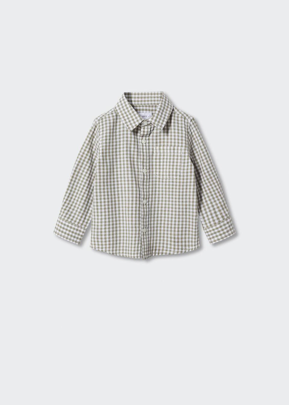 Check cotton shirt | MANGO (US)