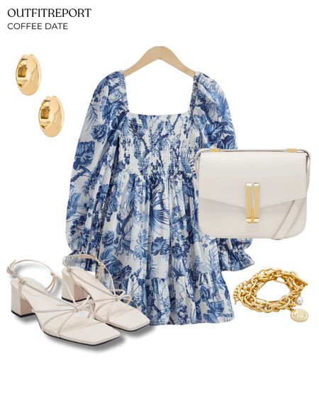 Blue mini dress gold earrings gold bracelet white handbag white sandals with heels summer outfit 

#LTKshoes #LTKbag #LTKstyletip