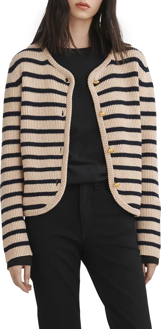 Nancy Stripe Wool Blend Cardigan | Nordstrom