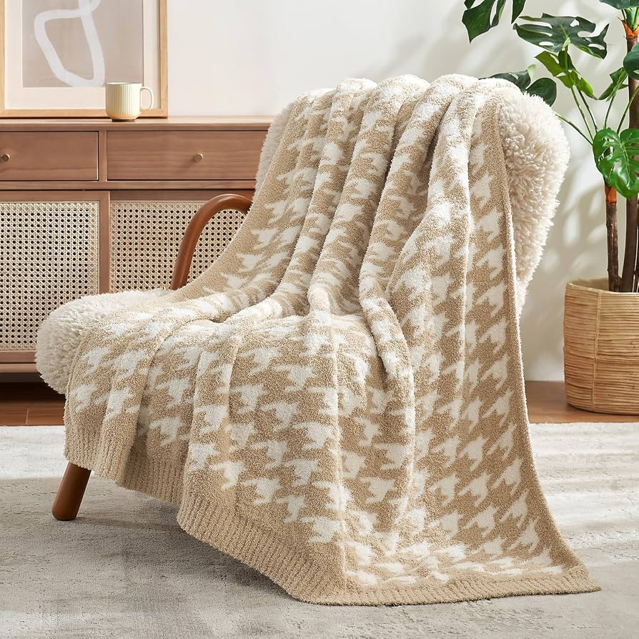 Snuggle Sac Throw Blanket for Couch, Reversible Super Soft Warm Blankets Cozy Knit Fuzzy Plush Li... | Amazon (US)