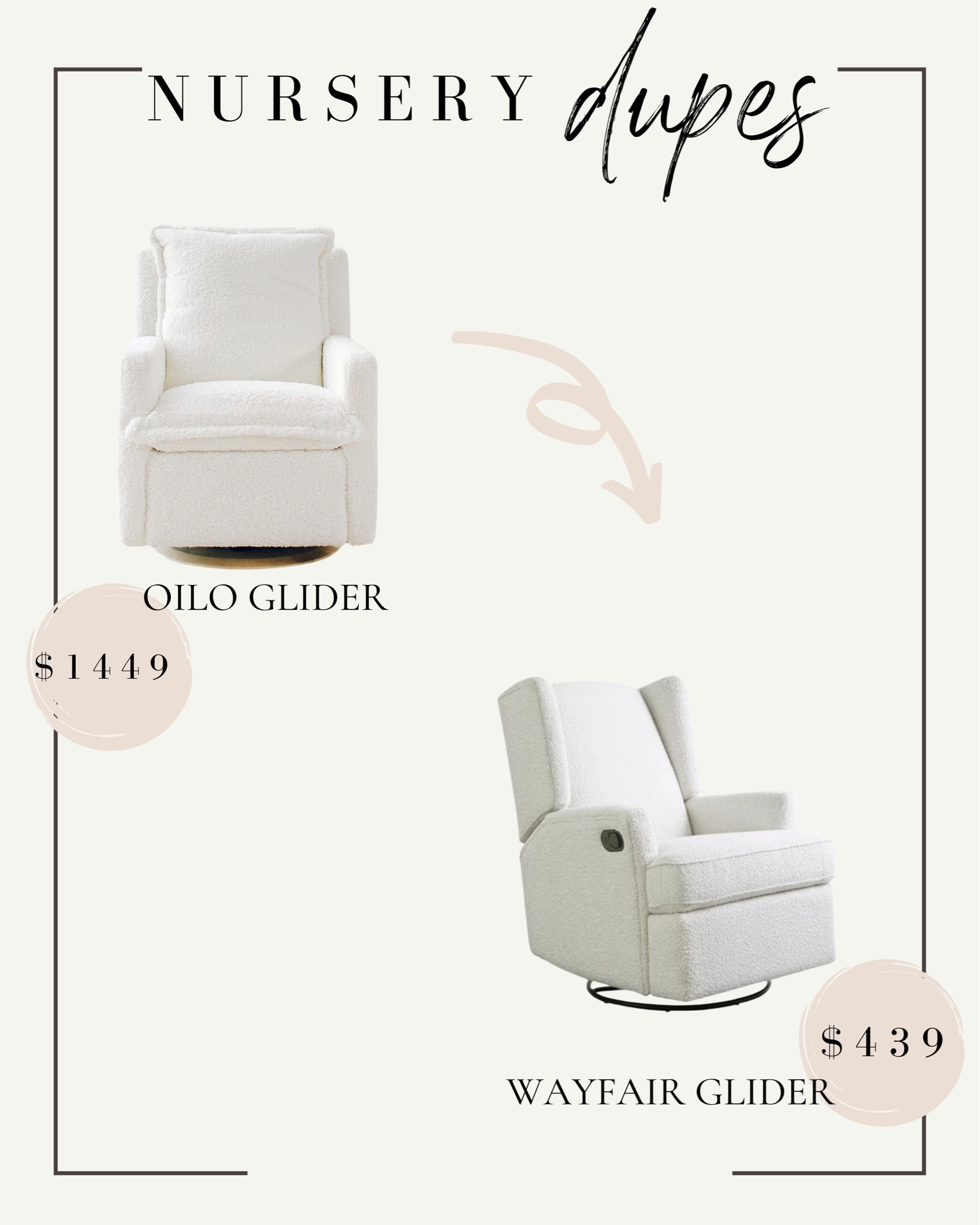 Nursery furniture dupe find!!

#LTKbump #LTKhome #LTKbaby
