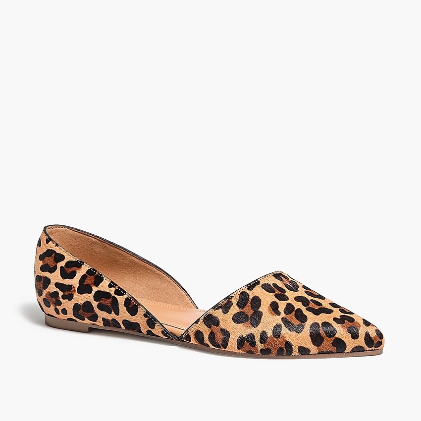 Zoe leopard calf hair d'Orsay flats | J.Crew Factory