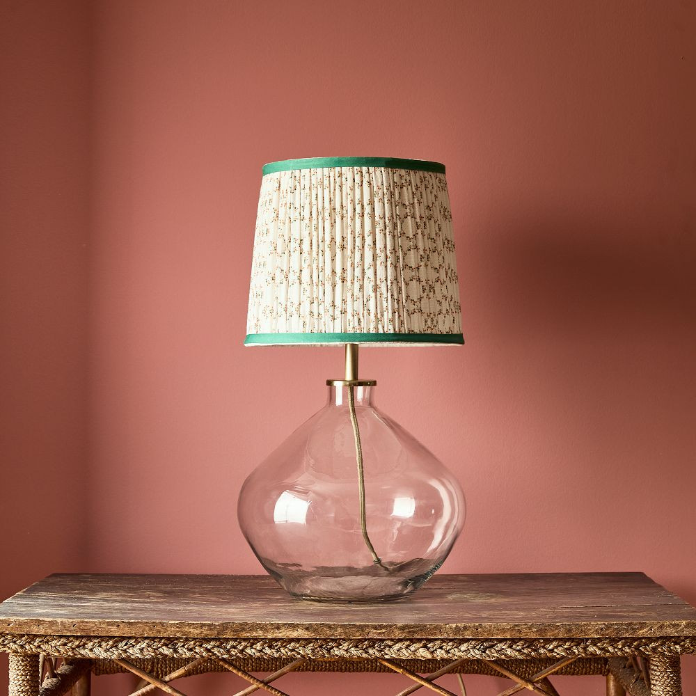 Printed Lattice Floral Taper Lamp Shade | GreenRow